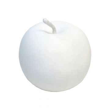 Deko Obst Apfel CHENYUN, matt-weiß, 8cm, Ø6,5cm