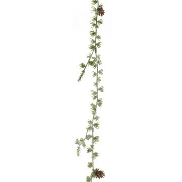 Deko Girlande Lärche NANZIA, gefroren, mit Zapfen, grün, 180cm