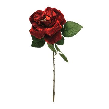 Samt Rose YUFAN, rot, 45cm