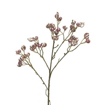 Deko Zweig Sedum pachyphyllum FANYU mit Perlen, rosa-metallic, 75cm