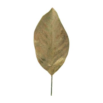 Künstliches Magnolienblatt SHIJUN, 12 Stück, gold, 30cm