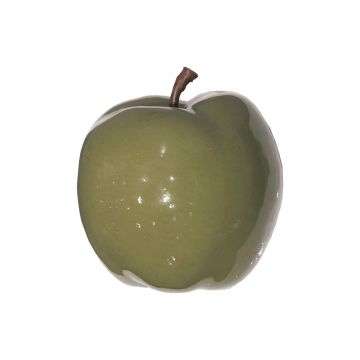 Dekoobst Apfel LINSHUO, glänzend-grau-grün, 14cm