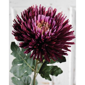 Künstliche Chrysantheme NANDOR, violett, 90cm, Ø18cm