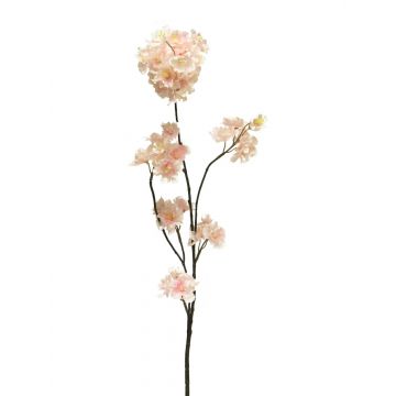 Kunstzweig Pflaume OUNALI mit Blüten, rosa-creme, 85cm