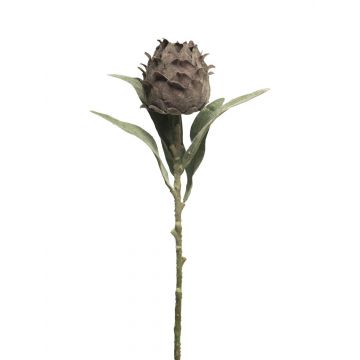 Dekoblume Artischocken Blüte LANQIN, burgunderrot, 60cm