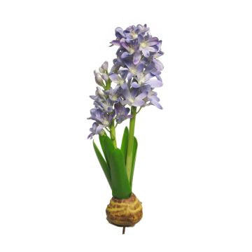 Plastikblume Hyazinthe XIAOKE mit Zwiebel, Steckstab, lavendel, 30cm