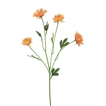 Kunstblumen Zweig Chrysantheme AJUAN, orange, 60cm, Ø5-7cm