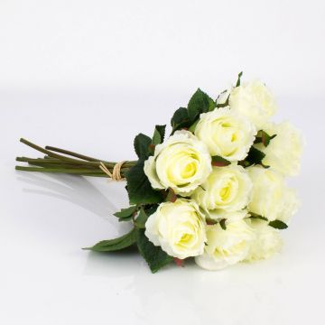 Künstlicher Rosenstrauß MOLLY, weiß, 35cm, Ø20cm