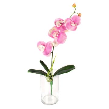 Kunst Phalaenopsis Orchidee MADOU, Steckstab, rosa, 40cm