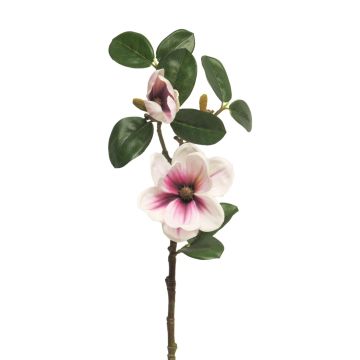 Kunstblume Magnolie KETIAN, weiß-pink, 50cm