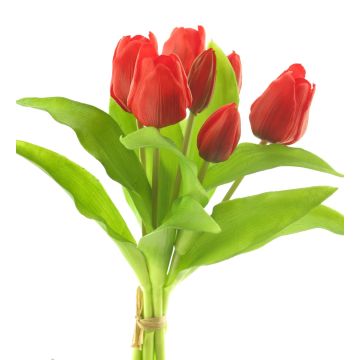 Künstlicher Tulpenstrauß LONA, rot-schwarz, 30cm