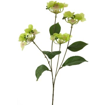 Künstliche Blume Hortensie PINNIAN, grün-gelb, 70cm