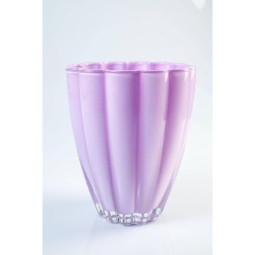 Glas Blumenvase BEA, lila, 17cm, Ø14cm