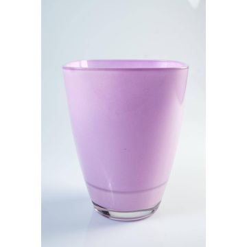 Blumen Vase YULE, Glas, lila, 13,5x13,5x17cm