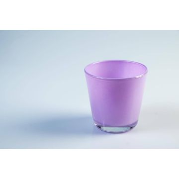 Teelicht Halter ALEX AIR, Glas, lila, 7,2cm, Ø7,5cm