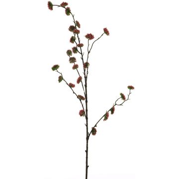Kunstzweig Zaubernuss DEYONG mit Blüten, rot-grün, 90cm