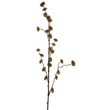 Kunstzweig Zaubernuss DEYONG mit Blüten, orange-grün, 90cm
