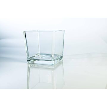 Blumentopf aus Glas KIM AIR, klar, 13x13x12,5cm