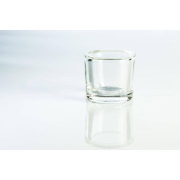 Kleines Teelicht JOHN AIR, Glas, transparent, 5,5cm, Ø6,5cm