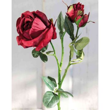 Textil Rose SOLERA, rot, 50cm, Ø9cm