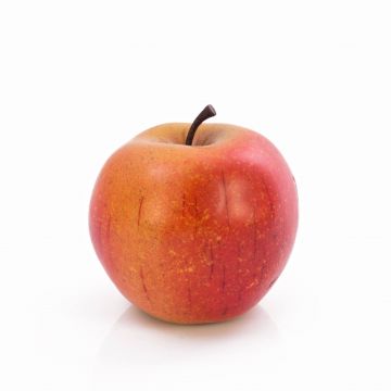 Kunststoff Apfel ANTHEA, orange-rot, 8cm, Ø8cm
