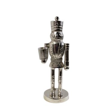 Nussknacker Deko Figur RUNAR, silber, 11,5x11x30cm