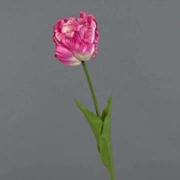 Künstliche Papageientulpe LIOMARA, pink-weiß, 65cm, Ø9cm