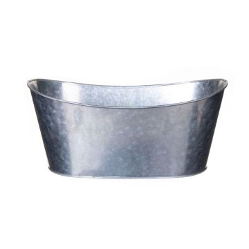 Blumenkasten ALBRADE, Zink, silber, 29x16x11cm
