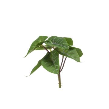 Kunstpflanze Anthurium ZADE auf Steckstab, grün-grau, 13cm
