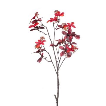 Kunstzweig Rhododendron ENIGMA mit Blüten, rot, 110cm