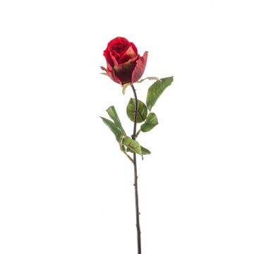 Künstliche Blume Rose POPI, rot-grün, 55cm