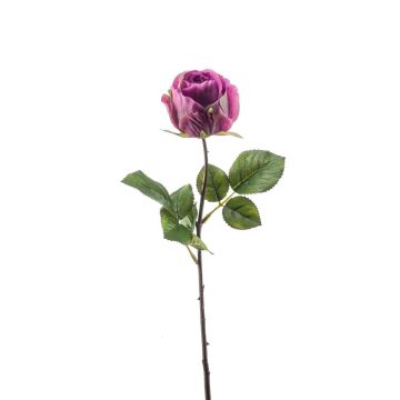Künstliche Blume Rose POPI, violett-grün, 55cm