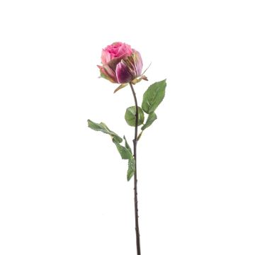 Künstliche Blume Rose POPI, pink-grün, 55cm
