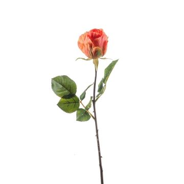 Künstliche Blume Rose POPI, orange-rosa, 55cm