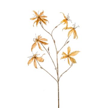 Künstliche Gloriosa SOGNO, orange-gold, 105cm