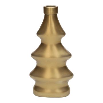 Deko Flasche Tannenbaum BORLA, Glas, gold-matt, 10x5,6x20cm