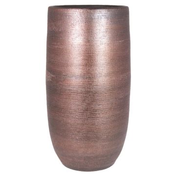 Blumen Vase AGAPE, Keramik, mit Maserung, kupfer, 60cm, Ø29cm