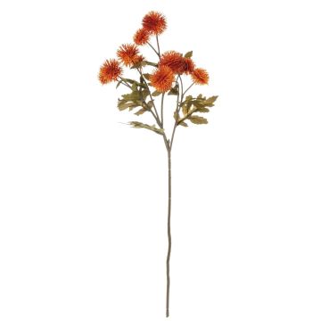 Künstlicher Färberdistel Blumenzweig TRUDBERTA, Trockenoptik, orange, 55cm