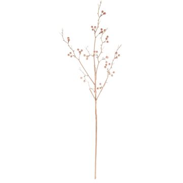 Plastik Zweig Schneebeere WAKILIA mit Früchten, metallic-roségold, 100cm