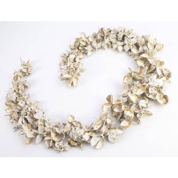 Fruchtschalen Streudeko CANDY, Baumwolle, weiß gekalkt, 4cm, Ø6cm