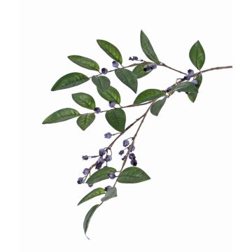 Dekozweig Heidelbeere PETRINA mit Beeren, blau, 80cm