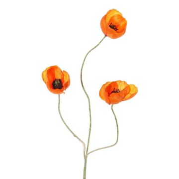 Künstlicher Zweig Mohnblume KINKA, orange, 50cm, Ø5cm