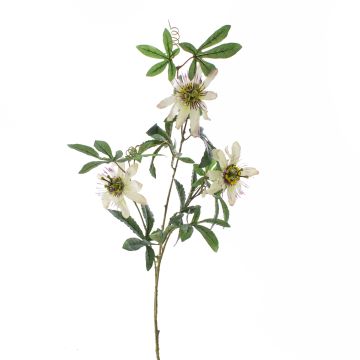 Künstliche Passionsblume SHARI, weiß-lila, 100cm, Ø9-11cm