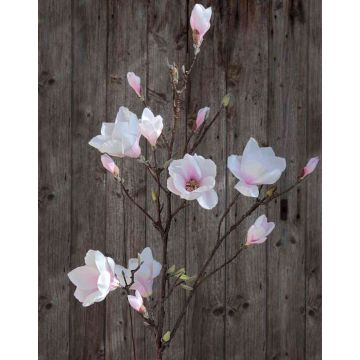 Textil Magnolien Zweig YONA, weiß-rosa, 130cm, Ø5-15cm
