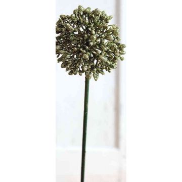 Künstlicher Allium HELLA, Glitzer, grün-gold, 45cm, Ø8cm