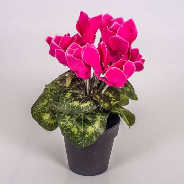 Kunstblume Alpenveilchen HEIDI im Dekotopf, pink, 25cm, Ø5-8cm