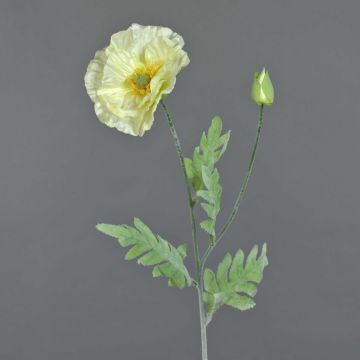 Textilblume Mohnblume LISSIE, creme, 70cm, Ø12cm