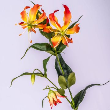 Kunstblume Gloriosa FUJITA, orange-gelb, 80cm, Ø15cm