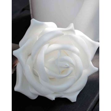 Kunststoffschaum Rose REGINE, weiß, 30cm, Ø16cm