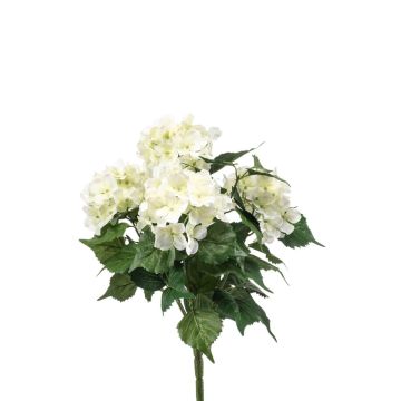 Künstliche Hortensie DORJA auf Steckstab, weiß-grün, 40cm